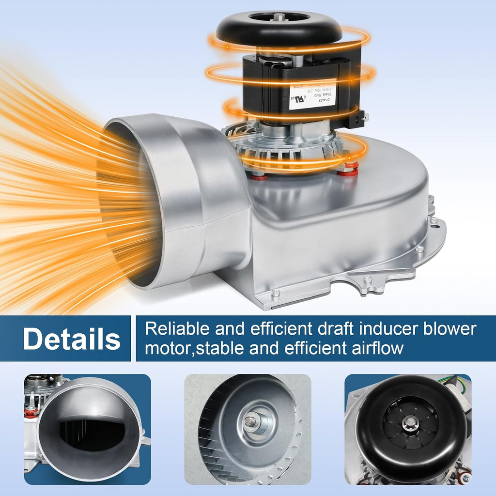 1014433 Furnace Draft Inducer Motor Replace 1014529, 119290-00, 10011645, 10011945,1013517,J238-150-1521, RFB433 Fasco A983 Exhaust Inducer Blower Motor for ICP Heil Tempstar Intercity