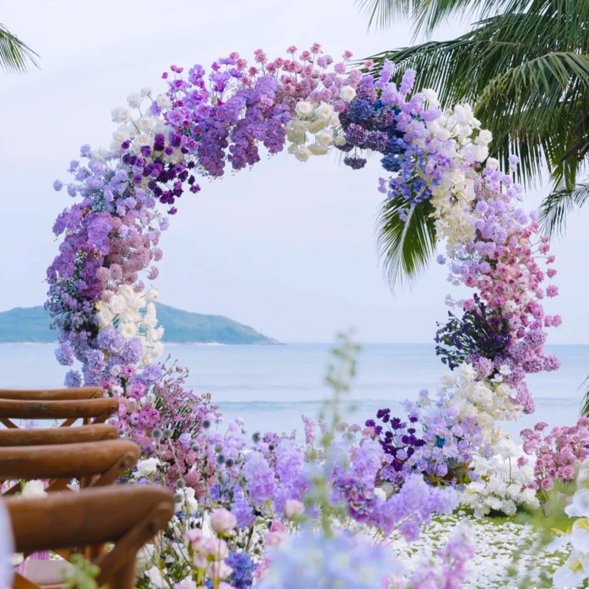 5ft Round Backdrop Stand Gold Circle Arch Metal Wedding Arch