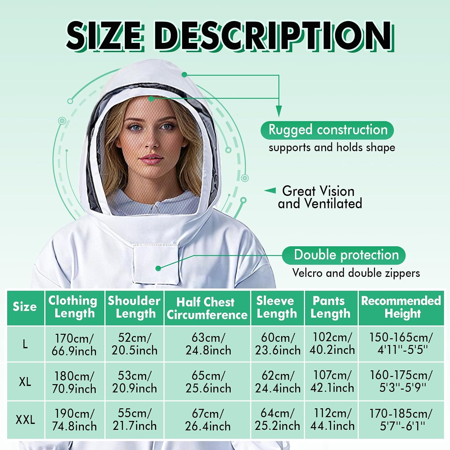 31Pcs Beekeeping Supplies Starter Tool Kit with Bee Suit for Beekeepers, Includes Bee Smoker, Beehive Frame Holder