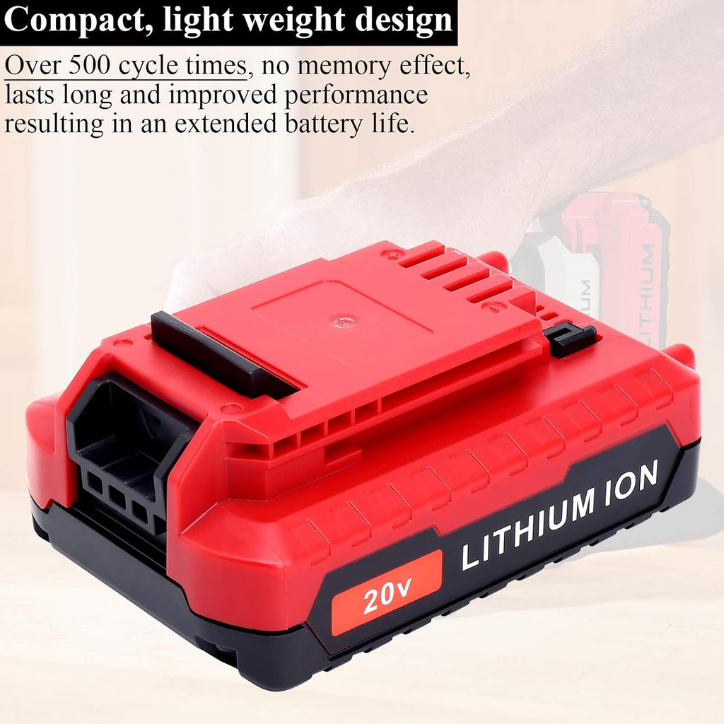 Lasica 2Pack Compatible with Porter Cable 3.0Ah 20V Battery Pack