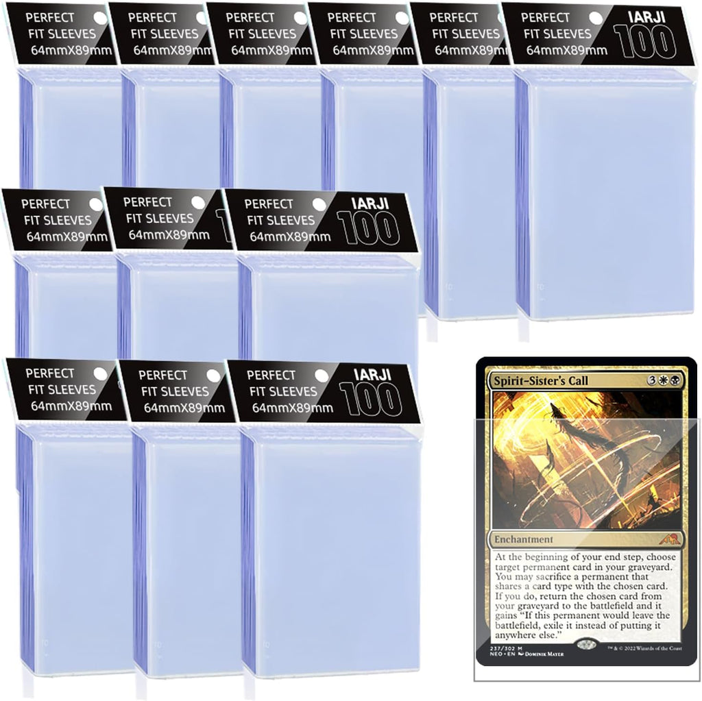 1200ct Perfect Fit Sleeves, Perfect Fit Card Sleeves, Inner Sleeve for MTG | Exact Fits Sleeve for Double-Sleeving