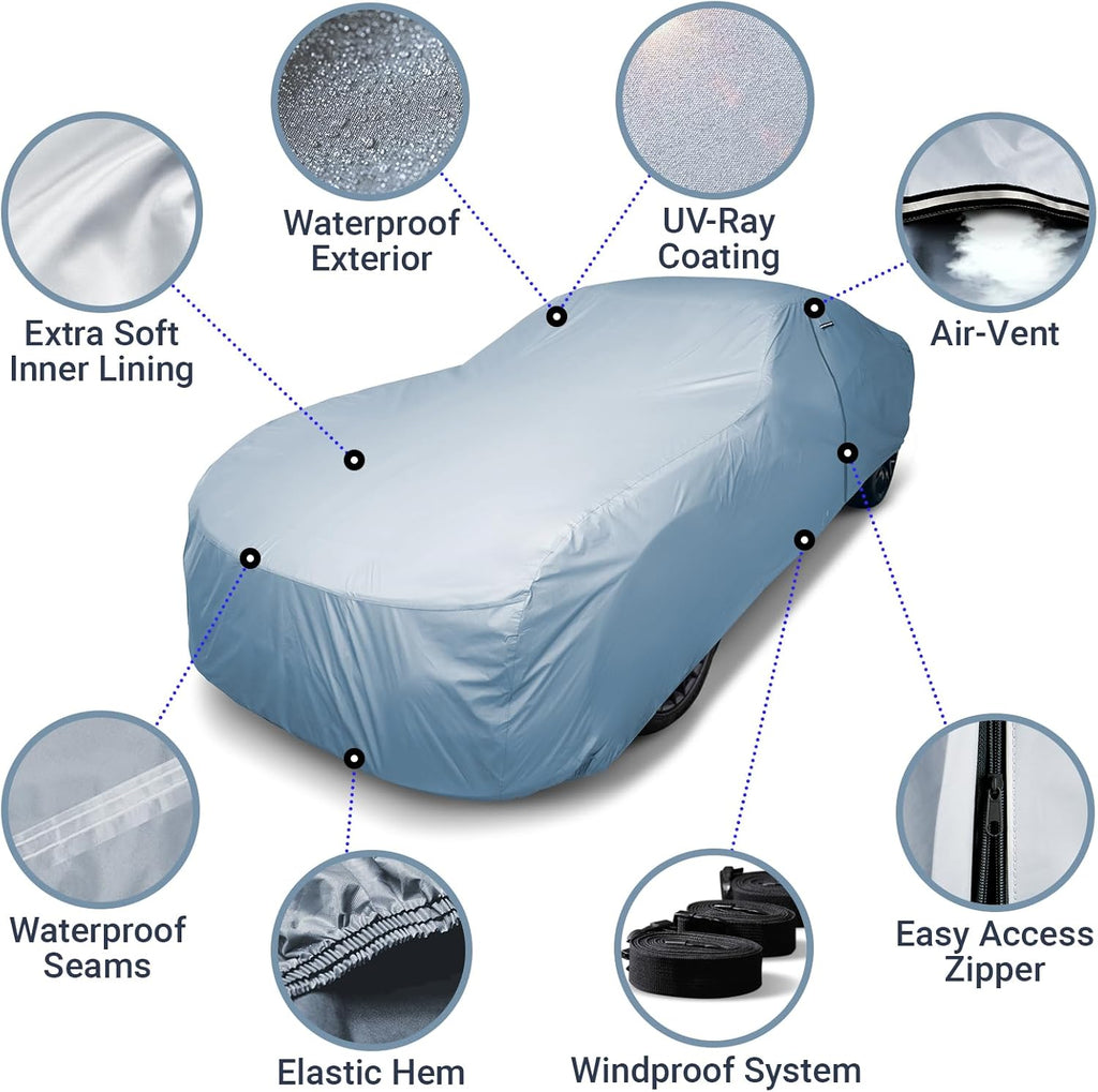Premium Car Cover for 1996-2008 BMW Z3, Z4 Heavy Duty Waterproof All-Weather Automobiles Custom Fit Indoor Outdoor UV