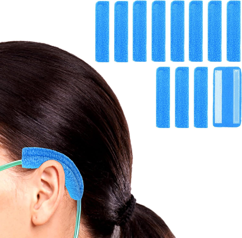 12 Pack Nasal Cannula Ear Cushions Oxygen Cannula Face Soft Cover for Oxygen Users to Help Relieve Ear Pain and