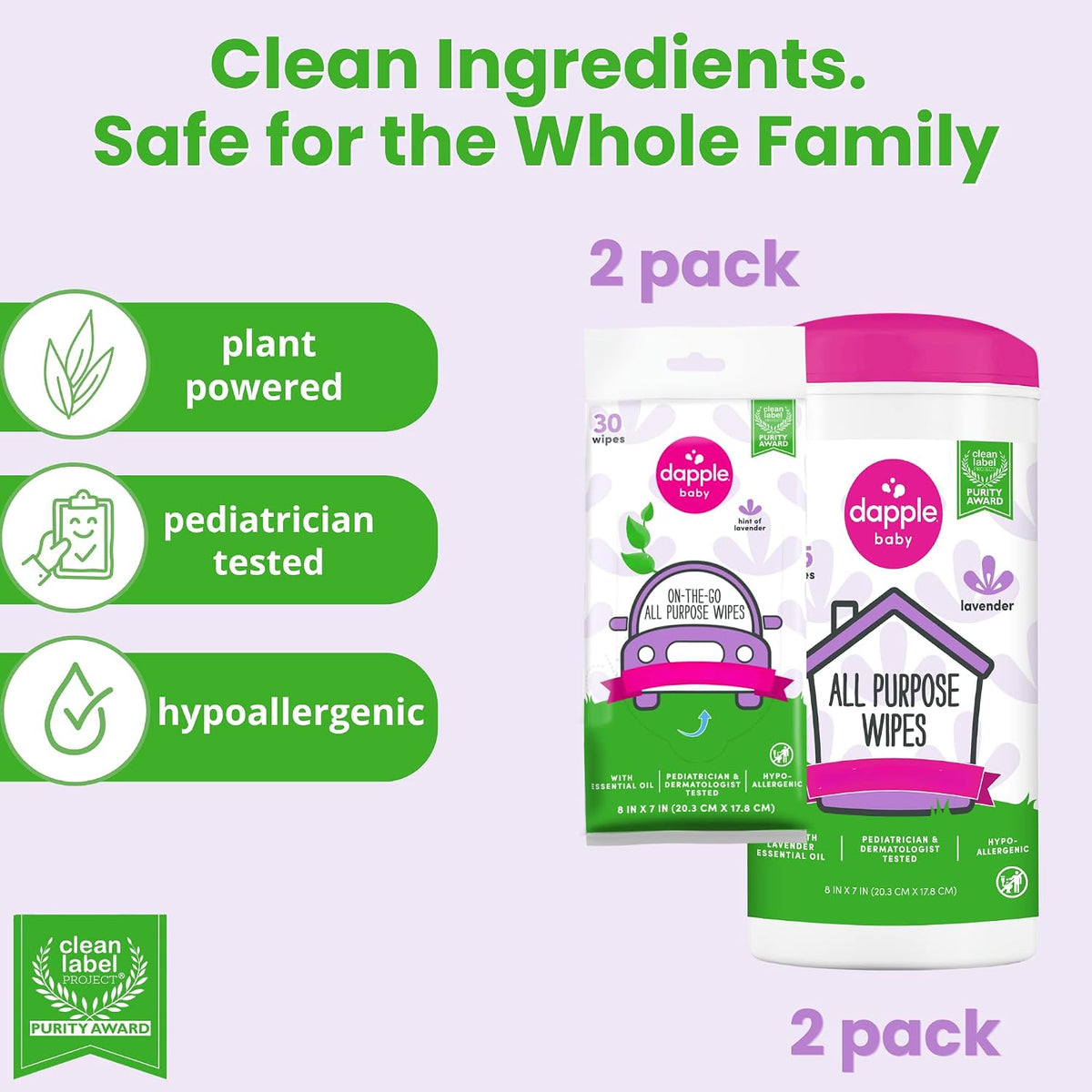 Baby All Purpose Cleaning Wipes - Multipack - Lavender Scent