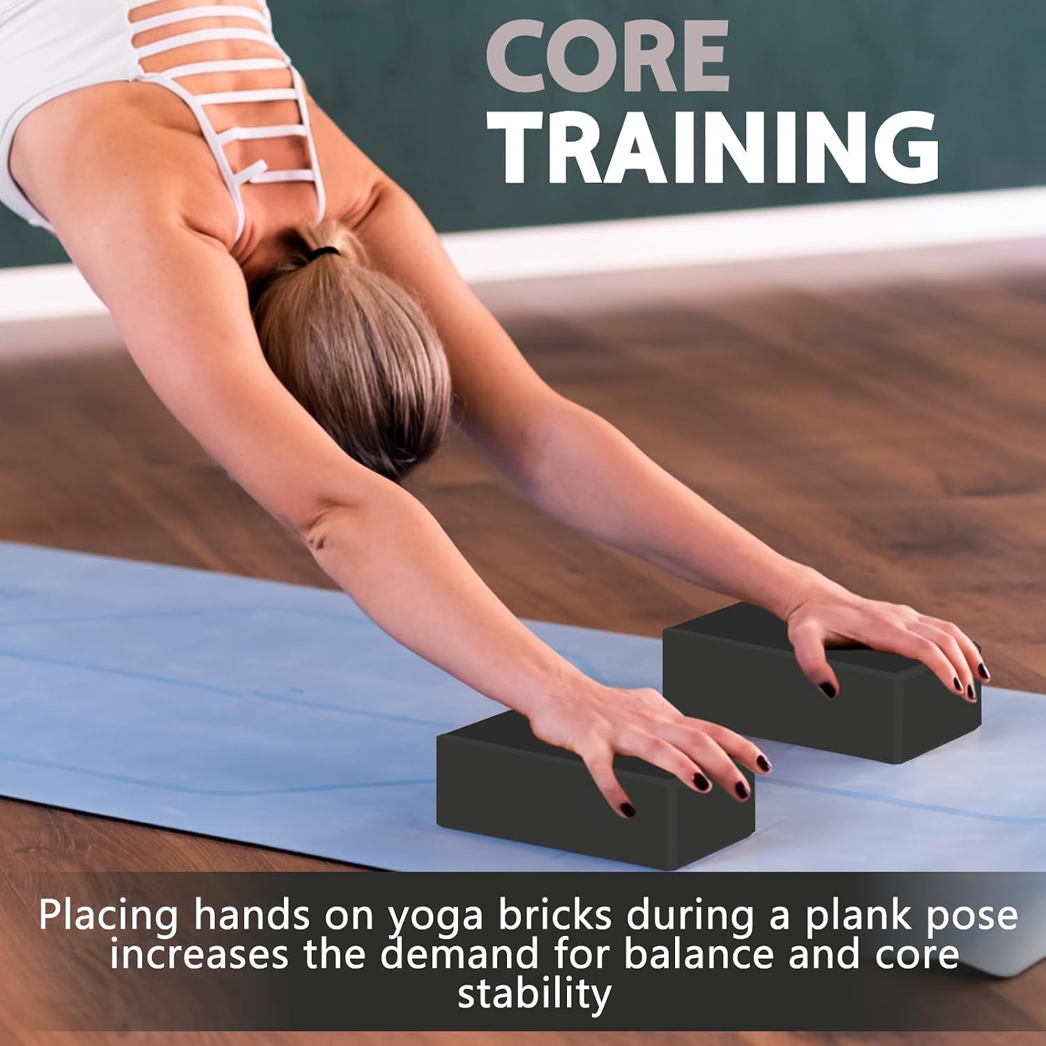 9"x6"x3" Yoga Blocks, Soft Non-Slip Surface Premium Foam Blocks, Supportive, Lightweight, Odor Resistant, Yoga