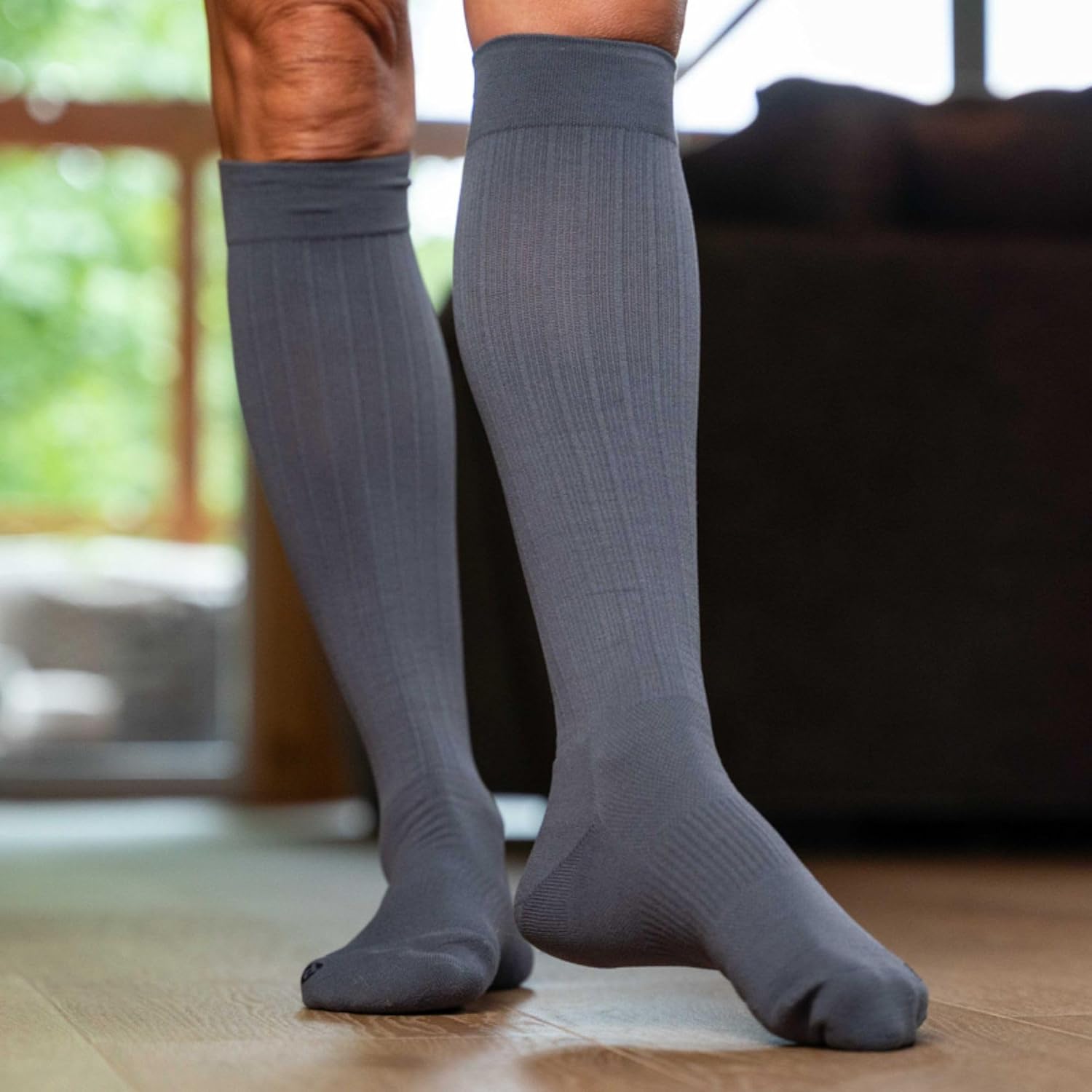 Medical Grade Compression Socks for Men & Women 15-20 mmHg by OrthoSleeve (Black, Medium)