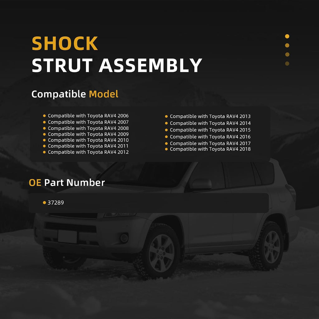 2PCS Rear Shock Absorbers Struts, for Toyota RAV4 2006-2018