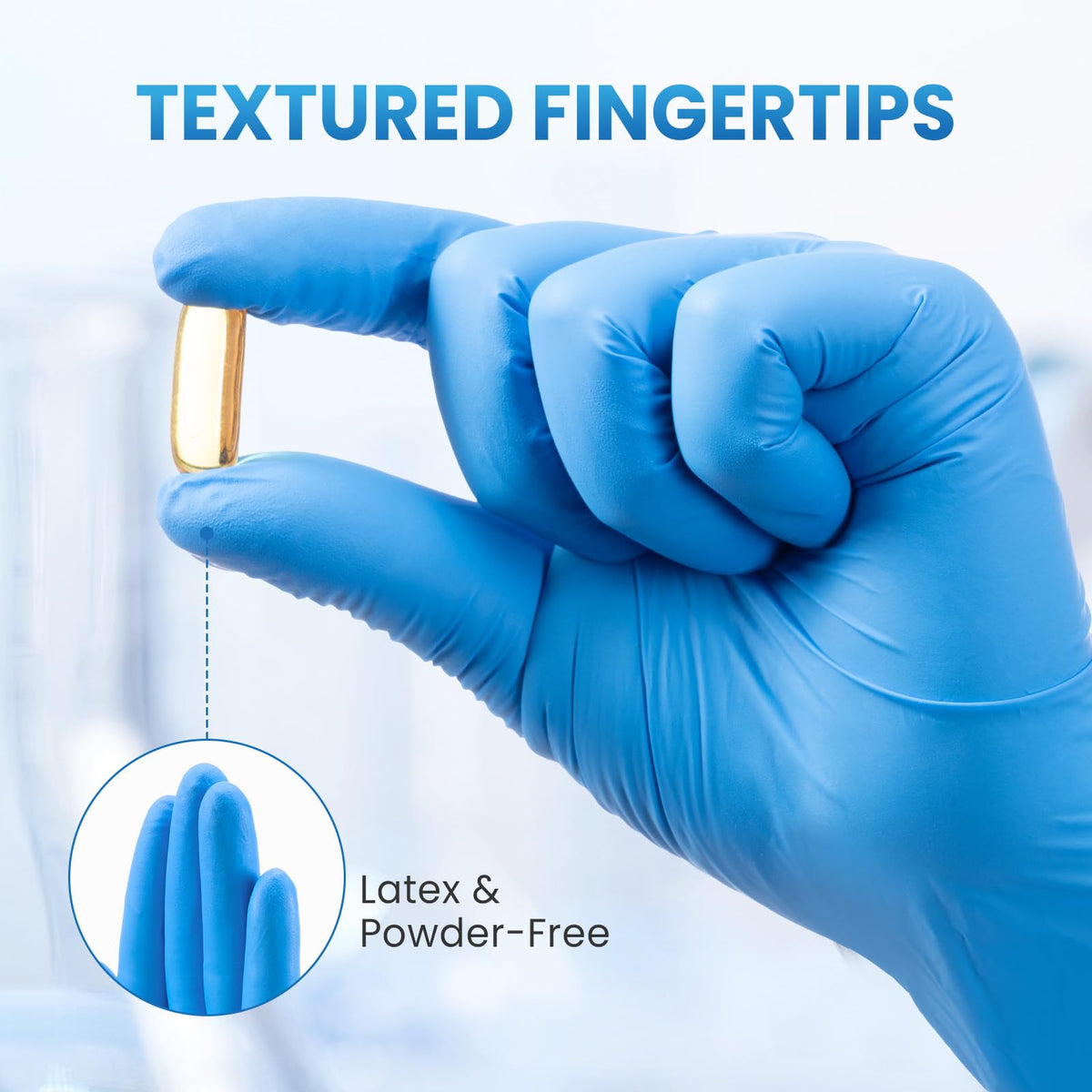 Nitrile Exam Gloves Small, 100 Count Disposable Gloves, Blue
