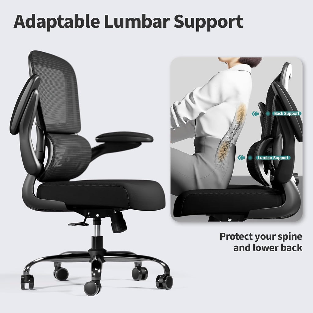 Office Chair - Ergonomic Desk Chair with Adjustable Lumbar Support, Mesh Computer Chair, Executive Chairs for Home
