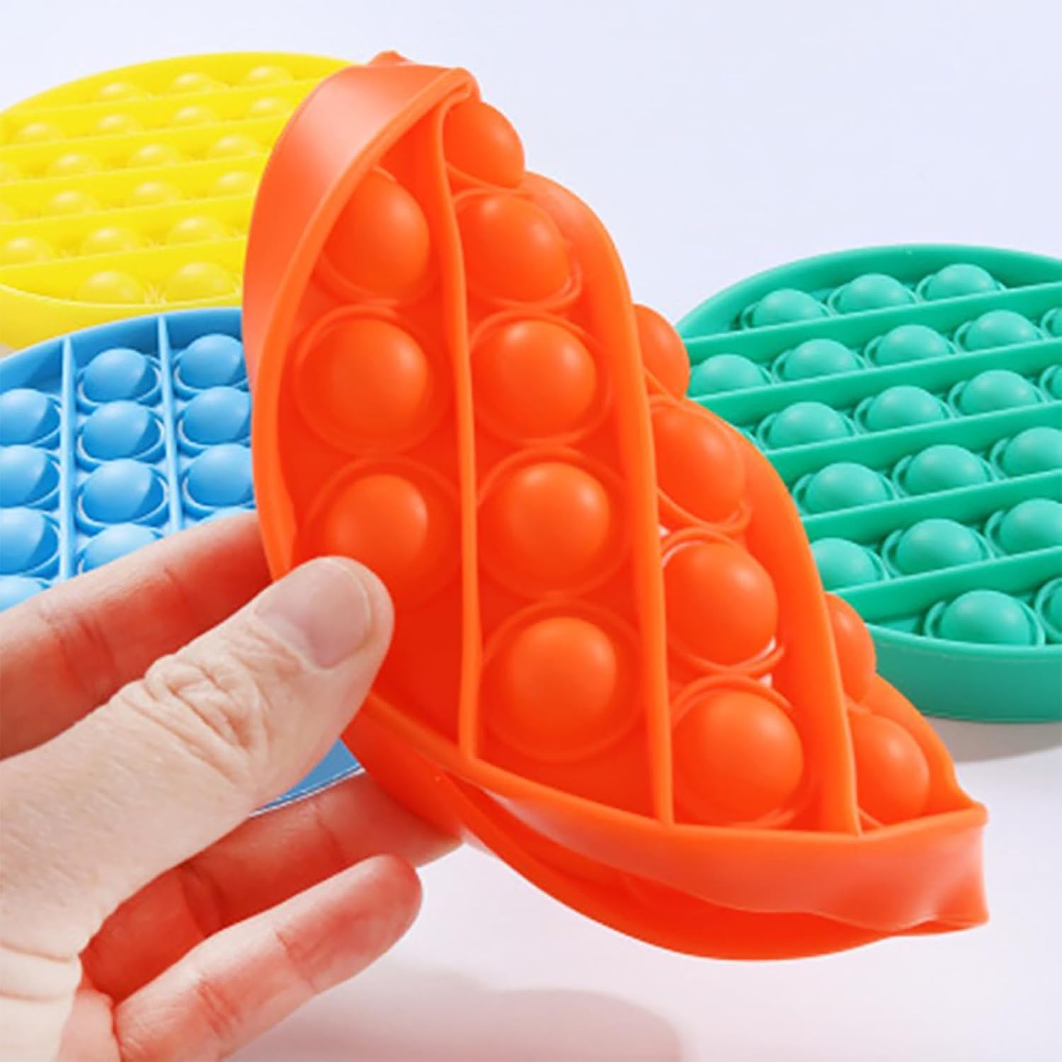 Random 4 Pcs Fidget Toys,Pop Fidget Sensory Toys Set,Stress Relief Gifts for Kids & Adults,Pop Bulk & Party Favors