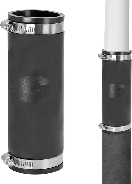 XL 1056-1502 1-1/2 in Flexible Pipe Coupling, Extra-Long 6.88 in DWV Sewer/Drain Connector, Fits OD 1.65–2.00 in