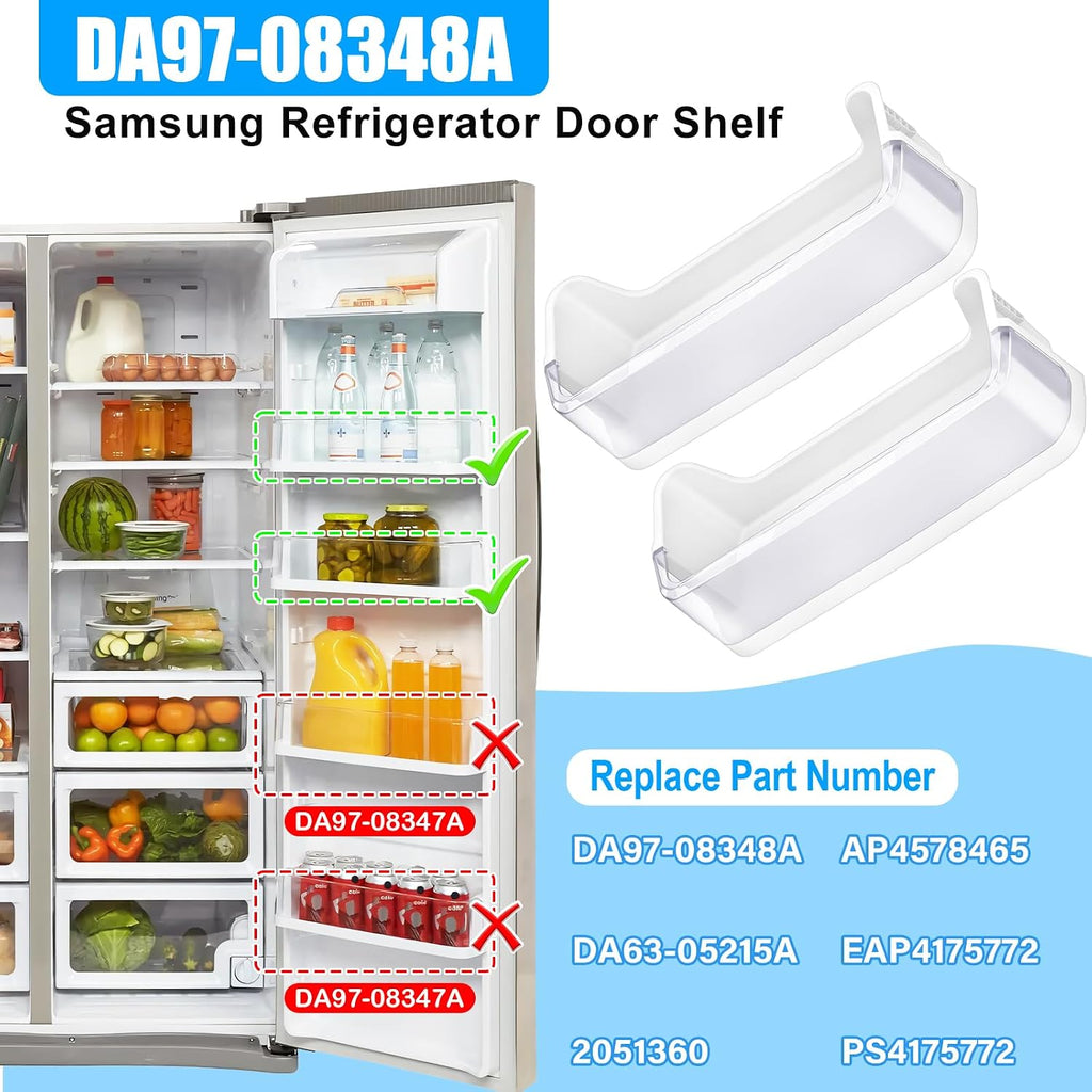 ALVAR DA97-08348A Refrigerator Door Bin for Samsung RS25H5111SR Door Shelf