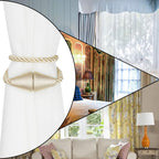 Magnetic Curtain Tiebacks Rope Decorative Holdbacks for Drapes Nieffeiy