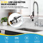 21-302L Low Lead Button Valve Assembly Compatible with all Krowne