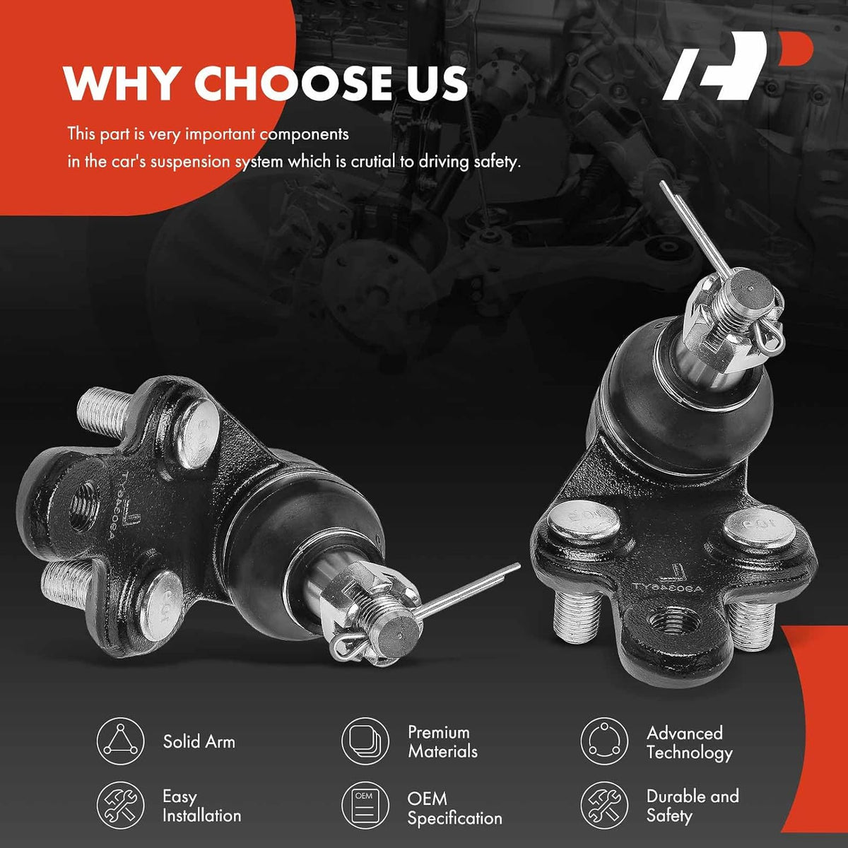 A-Premium Front Lower Ball Joint Forge Steel, Compatible with Toyota, Lexus