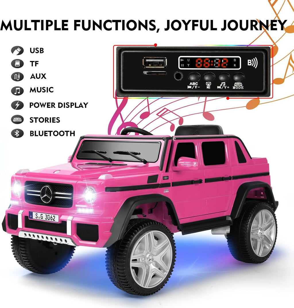 Ride On Cars, Licensed Mercedes-Benz Maybach G650S, 12V7AH Battery Powered Toy Electric Car for Kids W/LED Underglow