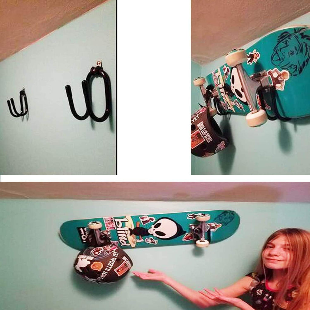 Surfboard Wall Mount Rack, for Ski and Snowboard Storage Rack, Wakeboard Wall Rack Display Mount, Skateboard Wall
