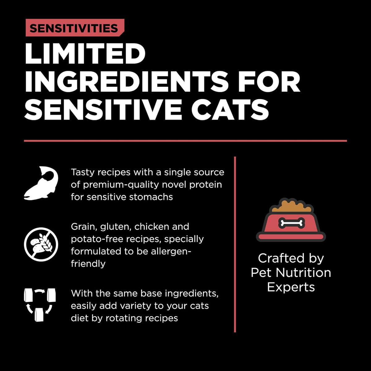 Sensitivities Limited Ingredient Salmon Dry Cat Food, 3 lb