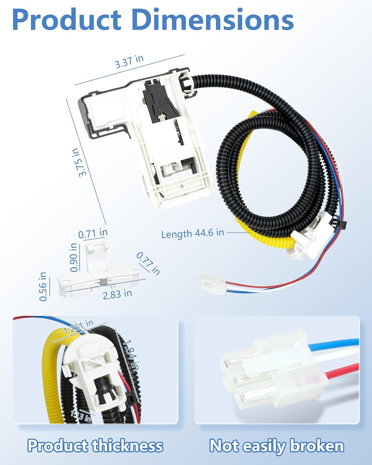 WTW4816FW3 MVWC465HW2 Washer Lid Lock Switch Fit for Whirlpool Maytag Amana