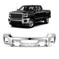 PENSUN Split Front Bumper Fit for 2015-2019 GMC Sierra 2500 3500, Chrome