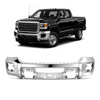 PENSUN Split Front Bumper Fit for 2015-2019 GMC Sierra 2500 3500, Chrome