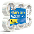Clear Packing Tape, Heavy Duty Packaging Tape Refills | 6 Rolls, 2 inch x 65 Yards, Shipping Tape Box Tape Mailing