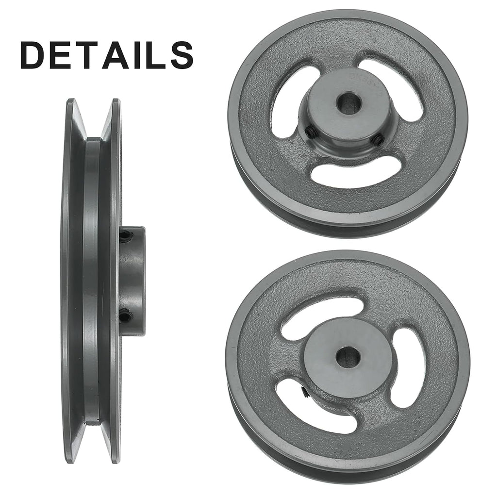 uxcell BK55-1/2 V-Belt Sheave 1/2"Bore 5.25"OD Single Groove Web Sheave