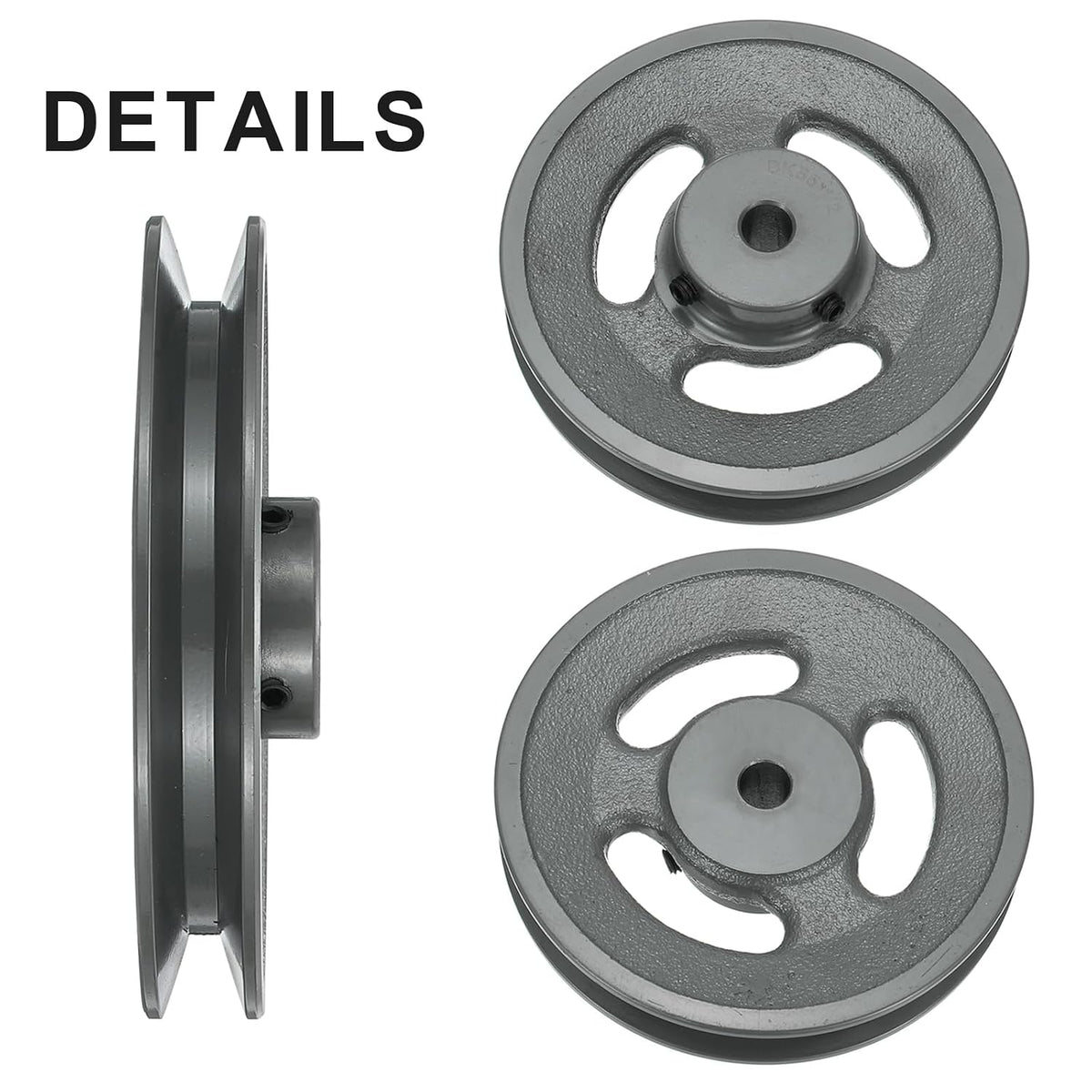 uxcell BK55-1/2 V-Belt Sheave 1/2"Bore 5.25"OD Single Groove Web Sheave