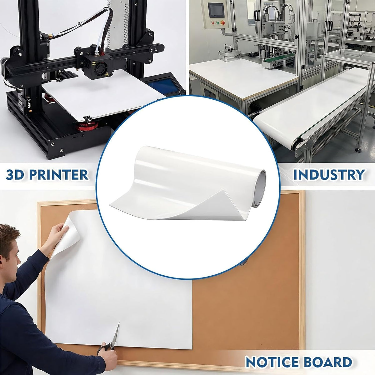 1 Roll 12" Width x 20 ft Length 468 Double Sided Adhesive Transfer Tape Sheet Roll for Bonding and Laminating