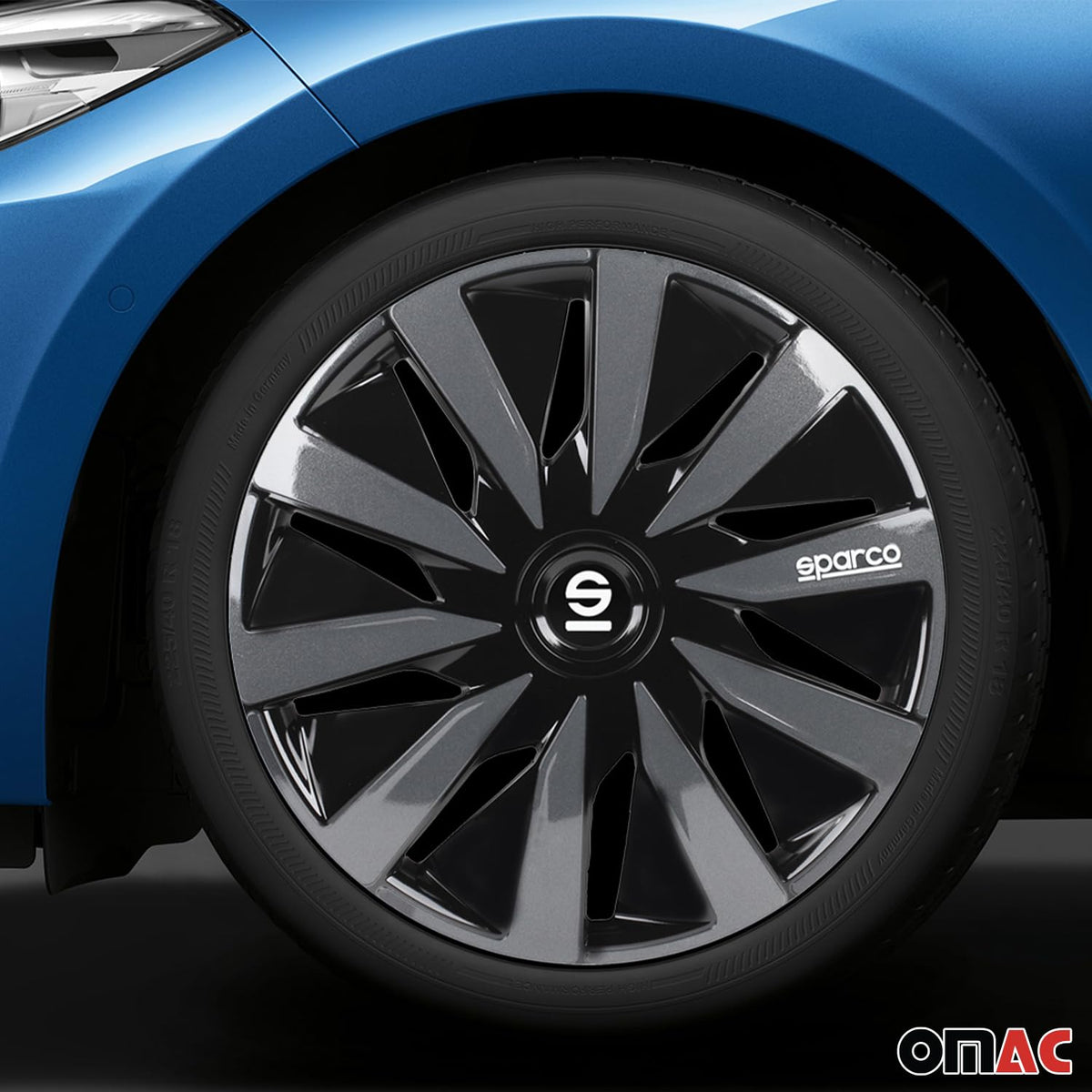 SPC1591BKGR Wheel Covers Lazio 15-inch Black/Grey