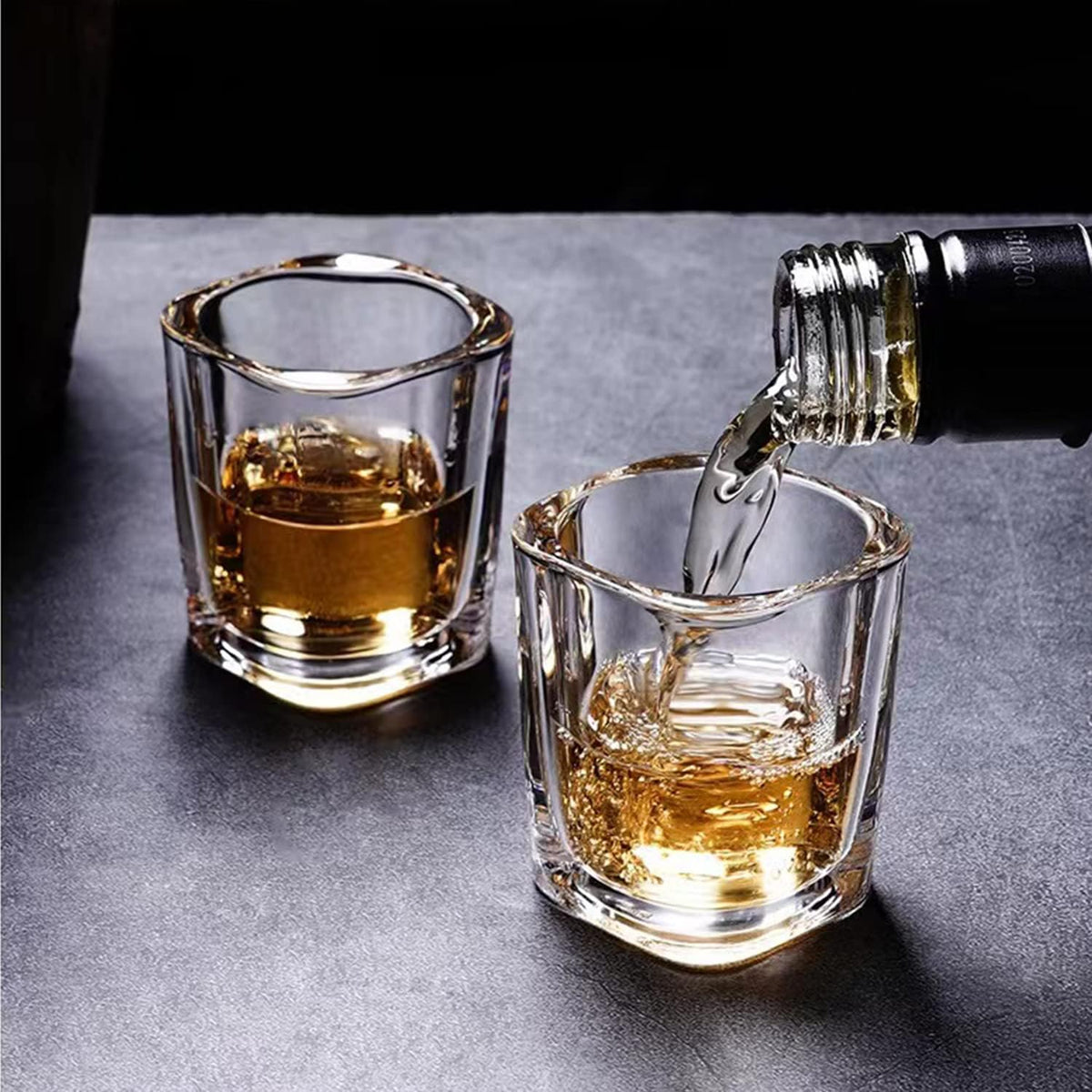 Shot Glasses Set with Heavy Base,2.2 oz Mini Square Whiskey Shot Glasses bulk, 40 pack Clear Espresso Shot Glass for