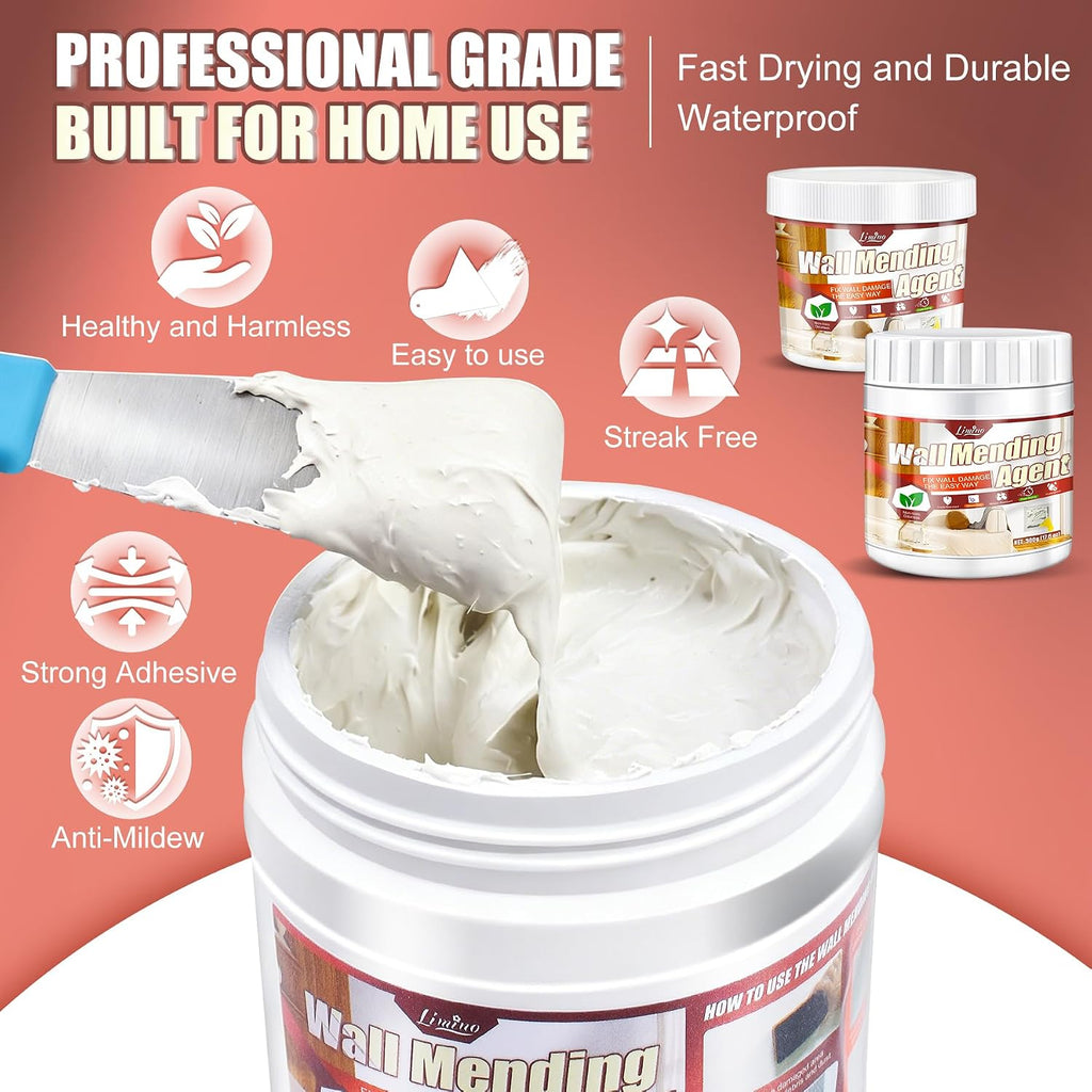 Drywall Repair Kit, 10.6oz Wall Spackle Repair Kit for Wall Hole Repair | Wall Patch Repair with Complete