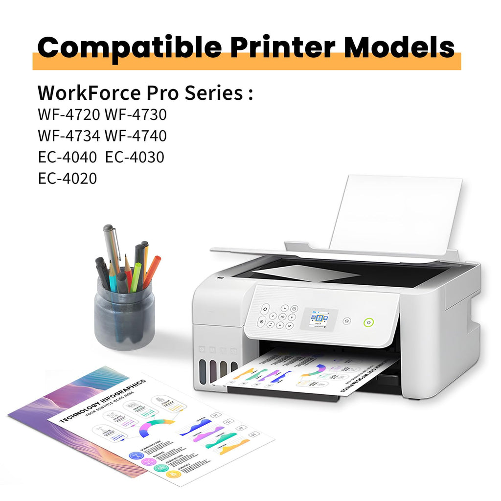 Tovon Remanufactured Replacement for Epson 802 802 XL Ink Cartridges