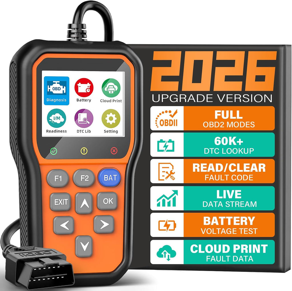 YM319 OBD2 Scanner Diagnostic Tool with Battery Tester, Scan Tool | Check Engine Fault Code Reader with Live Data