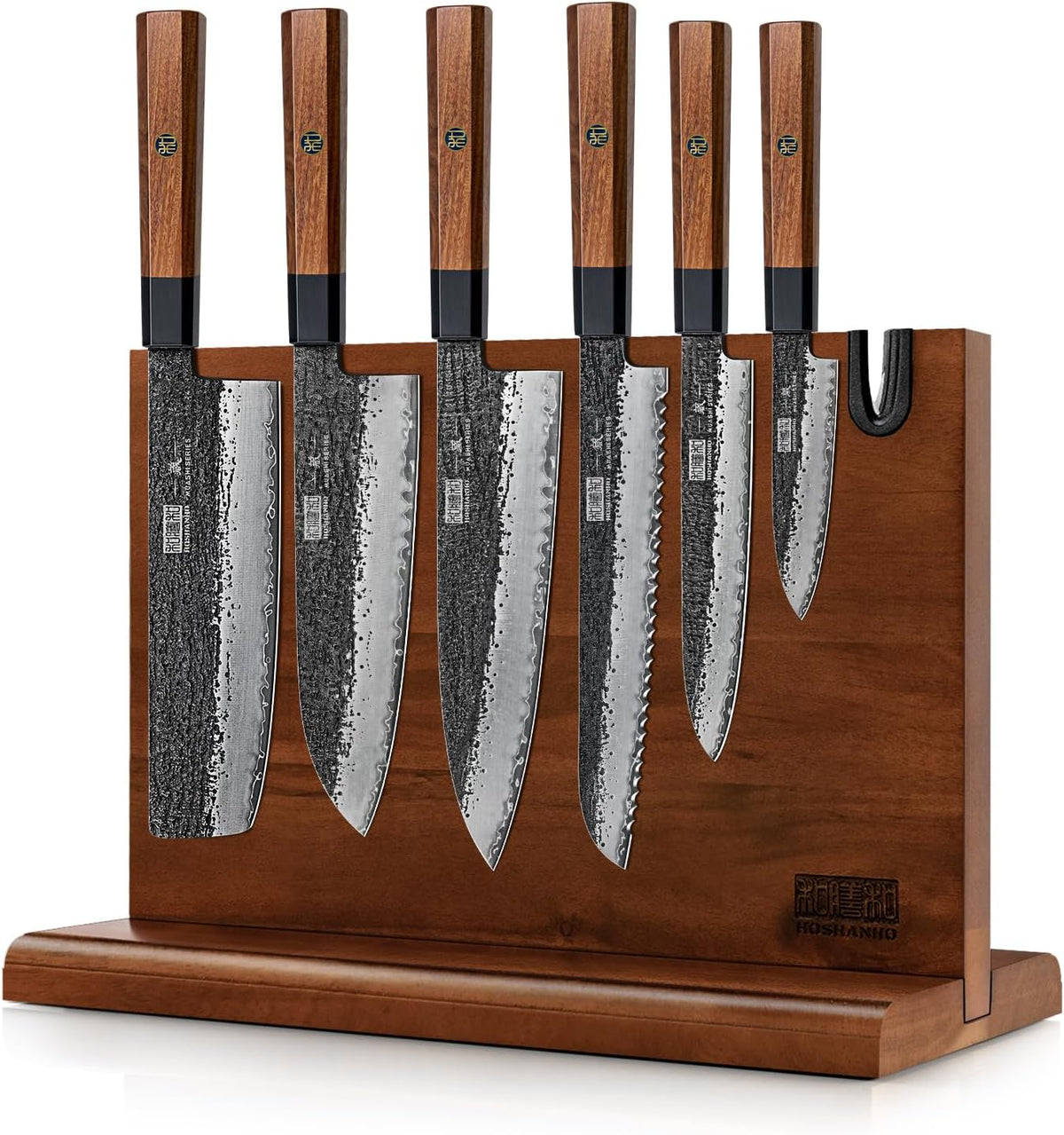 7 Pcs Knife Set, Ultra Sharp Knife Sets with Magnetic Knife Block