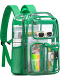 Clear Backpack for School, 17" Heavy Duty Double-Layer Clear Bookbag