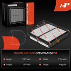 A-Premium 2-PC Engine Air Filter Compatible with Genesis & Kia