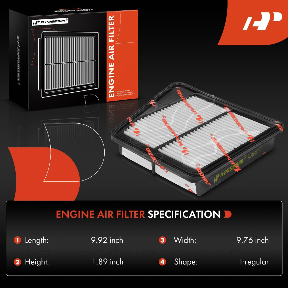 A-Premium 2-PC Engine Air Filter Compatible with Genesis & Kia