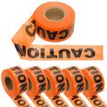 1000ft x 3" Warning Tape, 6 Pcs High-Visibility PE Floor Marking Roll Caution Tape for Flagging Construction Outdoor