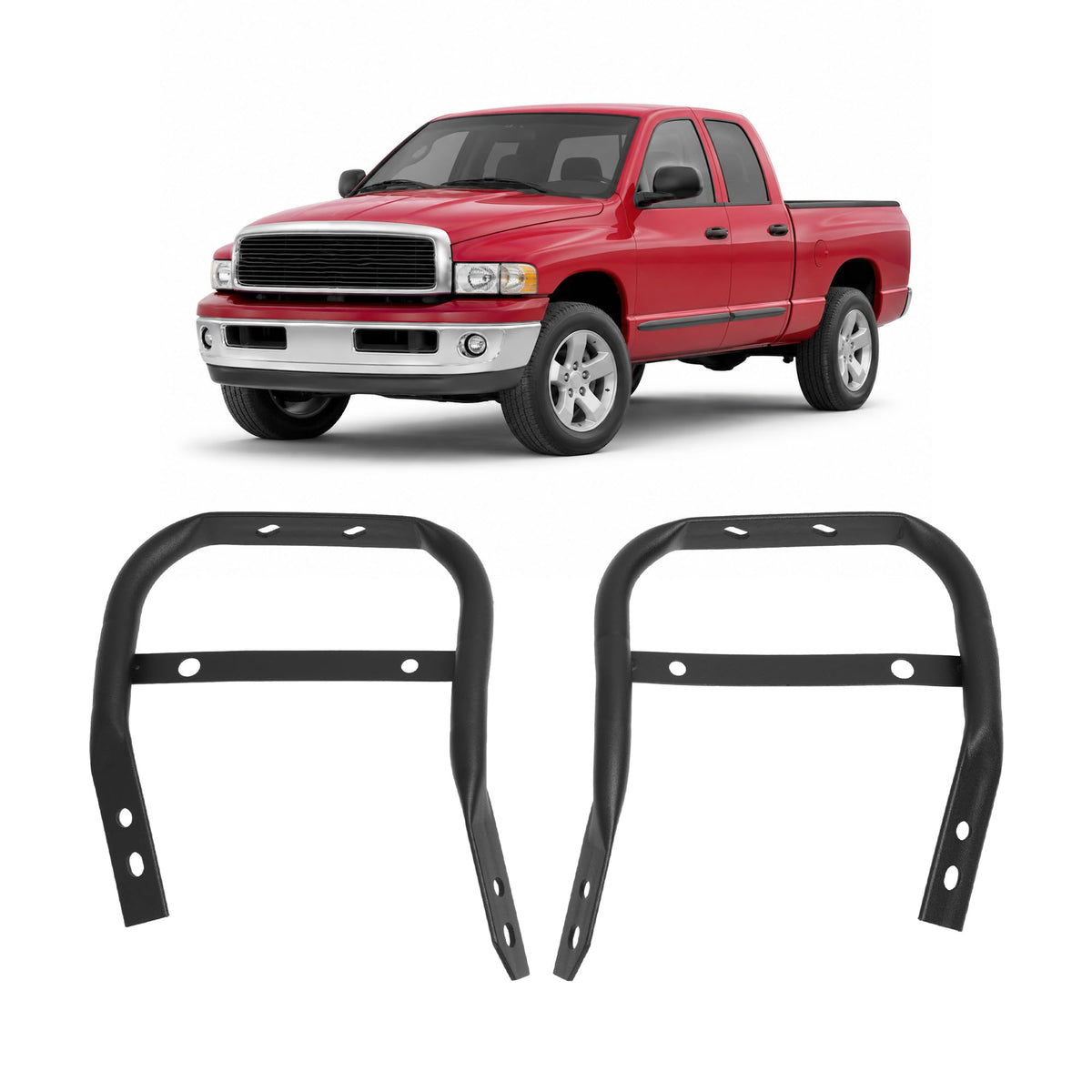 KUAFU Front Bumper Bracket Compatible with 1999-2002 Dodge Ram 1500
