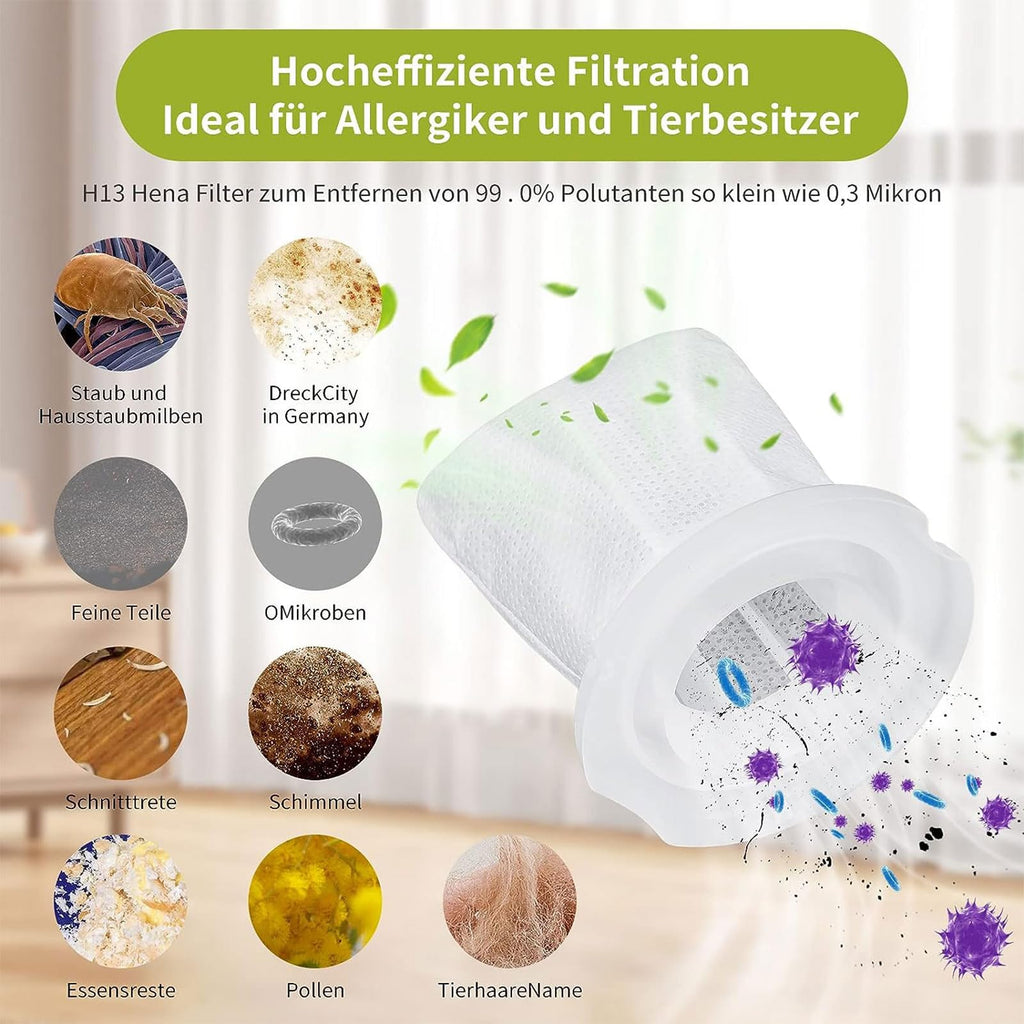 6 Pack Vacuum Cleaner Filter Long Lasting Filter Vacuum Filter Vacuum Cleaner Replacement For VC100