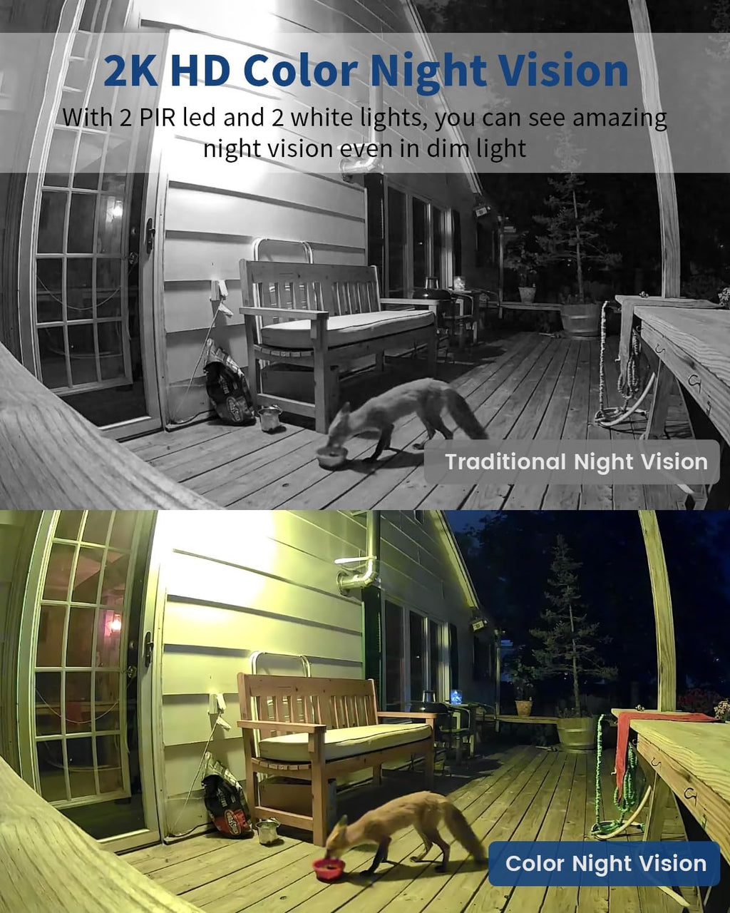 Security Cameras Wireless Outdoor, Battery Powered 2k Color Night Vision, AI Motion Detection Spotlight Siren, IP66