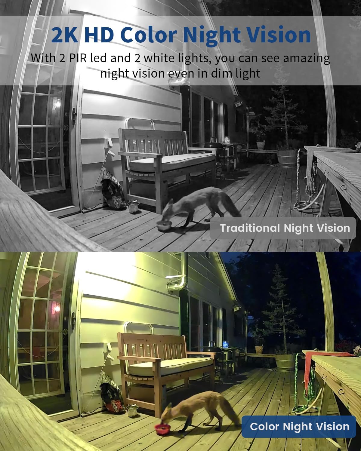 Security Cameras Wireless Outdoor, Battery Powered 2k Color Night Vision, AI Motion Detection Spotlight Siren, IP66