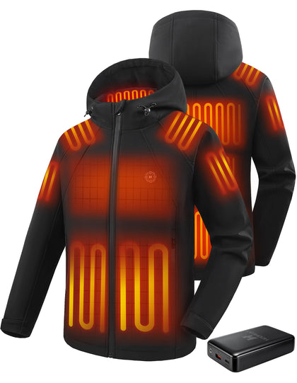 Heated Jacket for Men with 16000mAh Battery Pack Winter Coat