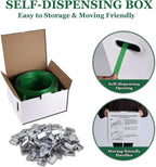 Packaging Strapping, Pallet Straps, Banding Strap (5/8" x 1500 ft x 0.035" PET Polyester Coil Roll and 100 Buckles)