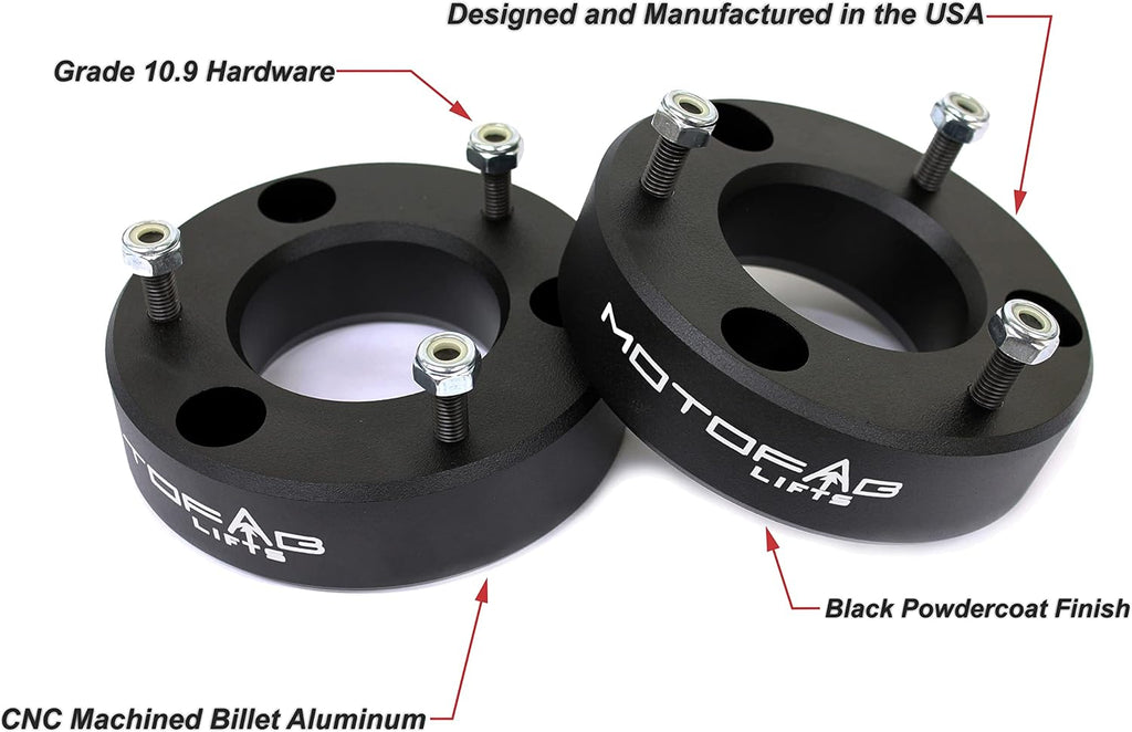 MotoFabLifts CH-2.5-2.5 in Front Leveling Lift Kit That is compatible with Chevy/Gmc Pickup