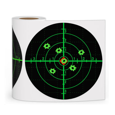 6" Shooting Targets Splatter Target Stickers, 100 Pcs Self Adhesive Paper Targets for Shooting Range with Fluorescent