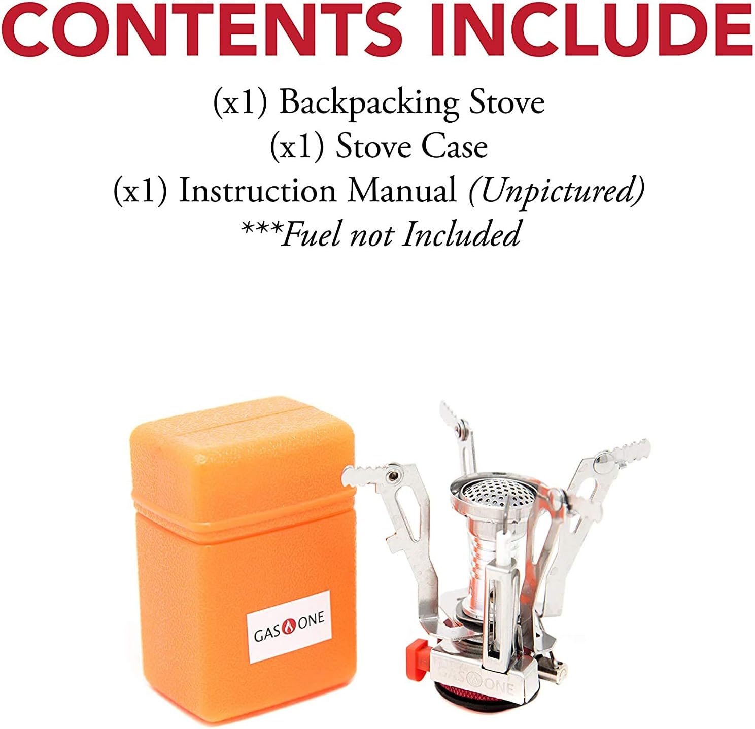 Backpacking Camping Stove - Pocket Rocket Stove with Piezo Ignition and Case for Isobutane fuel, 3"