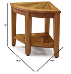 Kai Corner 15.5" Teak Shower Bench