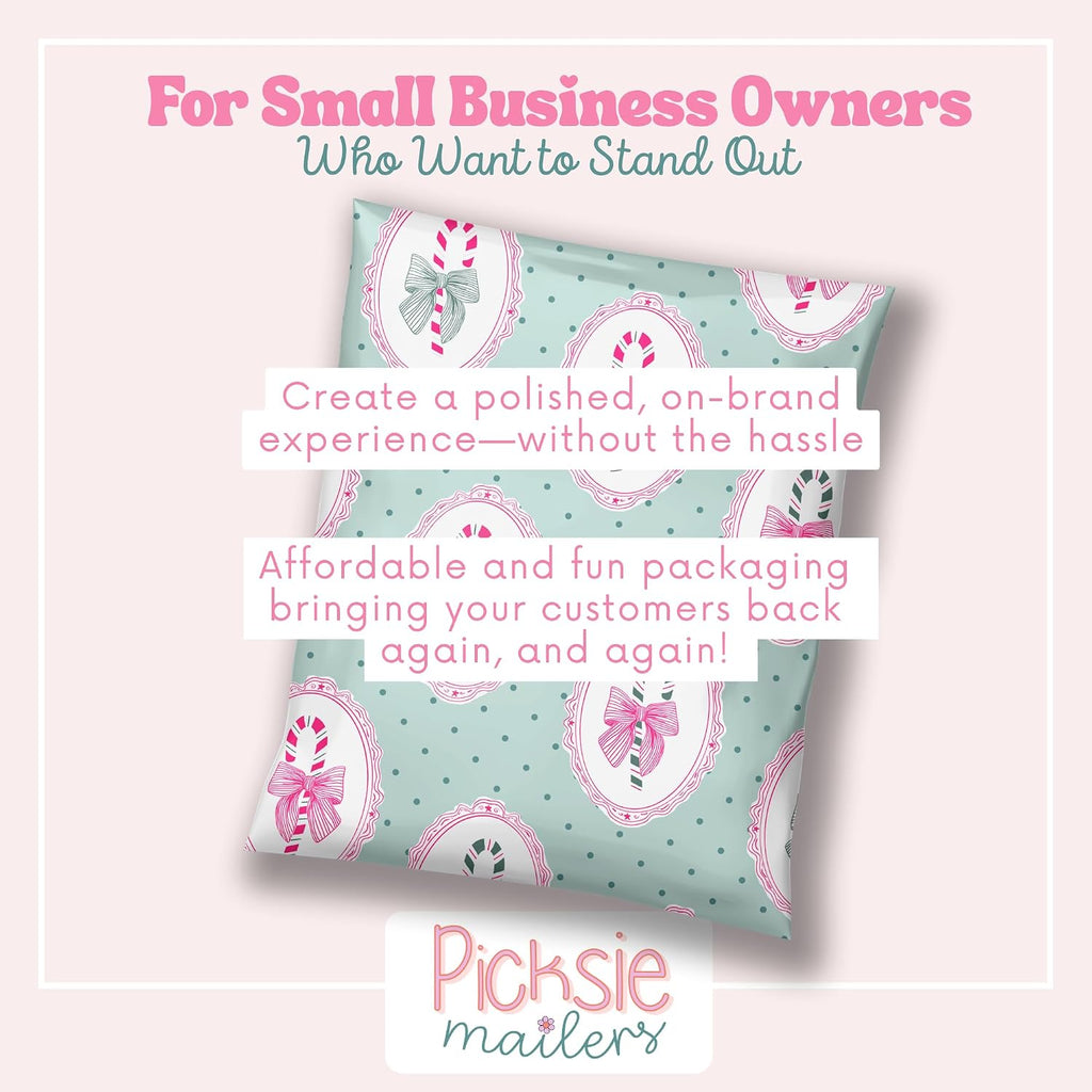 6x9 Christmas Poly Mailers- Cute Holiday Shipping Bags
